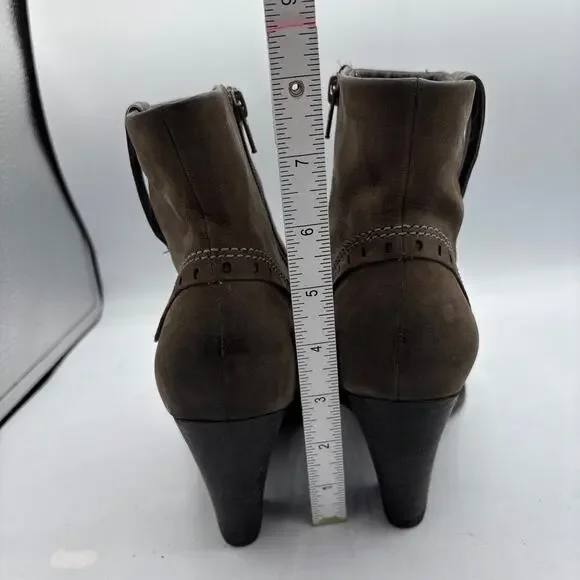 Clarks Alpine Gale Western Booties Side Zip Women’s Size 7.5M Brown Leather - Picture 5 of 9